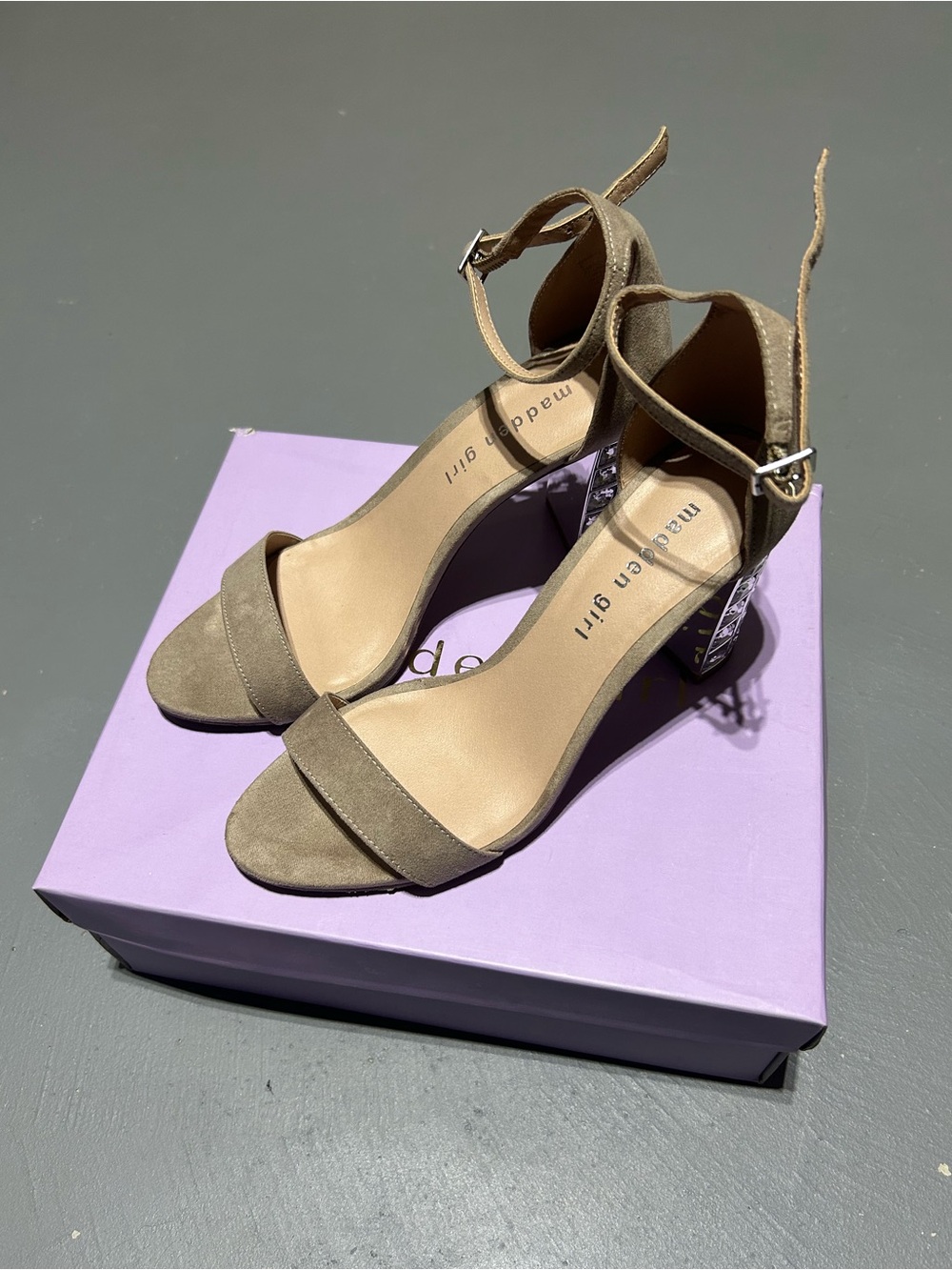 Madden Girl Banginn Blush Fab Suede Block Heeled Shoes (Women’s Size 8)